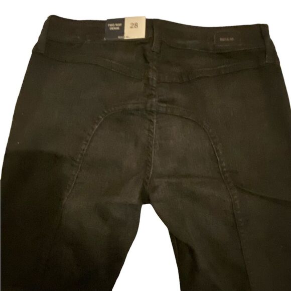 NWT SKINNY REVERSIBLE STRETCH BLACK | BLACK DISTRESSED BLEULAB MADE USA SIZE 28 - Picture 5 of 14